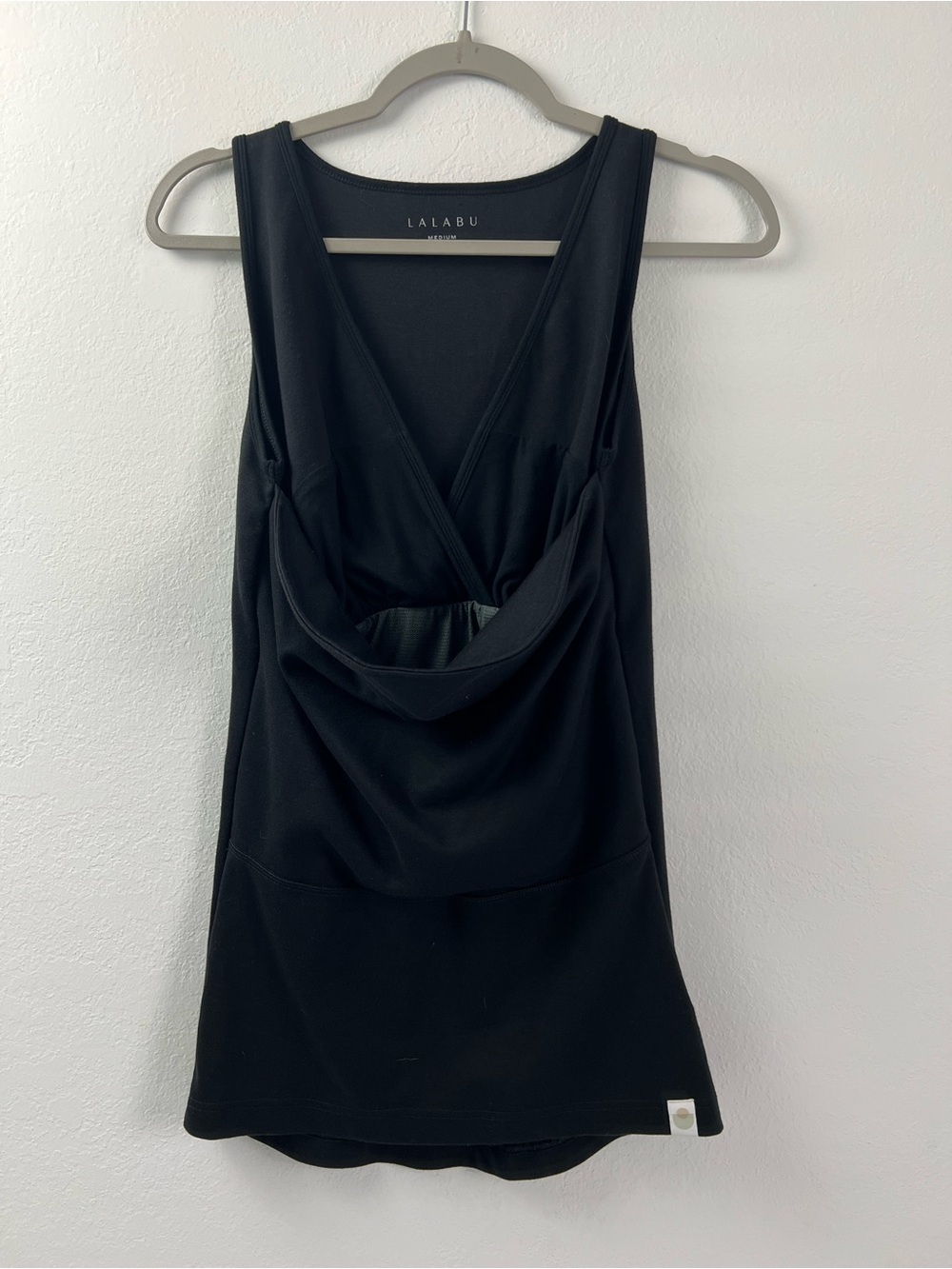 LALABU Soothe Baby Carry Black Tank Top with Built In Nursing Bra